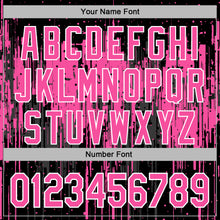 Load image into Gallery viewer, Custom Stitched Black Pink-White 3D Pattern Design Dripping Splatter Sports Pullover Sweatshirt Hoodie