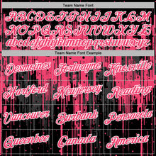Загрузить изображение в средство просмотра галереи, Custom Stitched Black Neon Pink-White 3D Pattern Design Dripping Splatter Sports Pullover Sweatshirt Hoodie