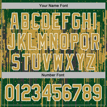 Загрузить изображение в средство просмотра галереи, Custom Stitched Green Old Gold-White 3D Pattern Design Dripping Splatter Sports Pullover Sweatshirt Hoodie