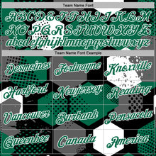 Load image into Gallery viewer, Custom Stitched Black Kelly Green-White 3D Pattern Design Geometric Shape Sports Pullover Sweatshirt Hoodie