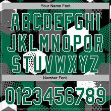 Load image into Gallery viewer, Custom Stitched Black Kelly Green-White 3D Pattern Design Geometric Shape Sports Pullover Sweatshirt Hoodie