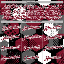 Загрузить изображение в средство просмотра галереи, Custom Stitched Black Crimson-White 3D Pattern Design Geometric Shape Sports Pullover Sweatshirt Hoodie