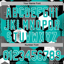 Laden Sie das Bild in den Galerie-Viewer, Custom Stitched Black Aqua-White 3D Pattern Design Geometric Shape Sports Pullover Sweatshirt Hoodie