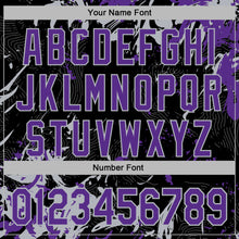 Load image into Gallery viewer, Custom Stitched Black Purple-Gray 3D Pattern Design Splash Sports Pullover Sweatshirt Hoodie