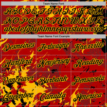 Load image into Gallery viewer, Custom Stitched Red Black-Gold 3D Pattern Design Splash Sports Pullover Sweatshirt Hoodie