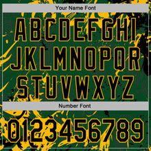 Load image into Gallery viewer, Custom Stitched Green Black-Gold 3D Pattern Design Splash Sports Pullover Sweatshirt Hoodie