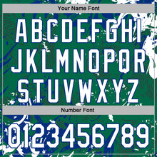 Laden Sie das Bild in den Galerie-Viewer, Custom Stitched Kelly Green White-Royal 3D Pattern Design Splash Sports Pullover Sweatshirt Hoodie