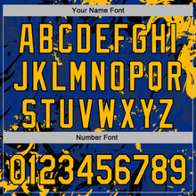 Загрузить изображение в средство просмотра галереи, Custom Stitched Royal Gold-Black 3D Pattern Design Splash Sports Pullover Sweatshirt Hoodie