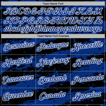 Load image into Gallery viewer, Custom Stitched Black Royal-White 3D Pattern Design Splash Torn Paper Style Sports Pullover Sweatshirt Hoodie