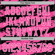 Load image into Gallery viewer, Custom Stitched Black Pink-White 3D Pattern Design Splash Torn Paper Style Sports Pullover Sweatshirt Hoodie