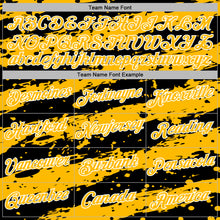 Load image into Gallery viewer, Custom Stitched Black Gold-White 3D Pattern Design Splash Torn Paper Style Sports Pullover Sweatshirt Hoodie