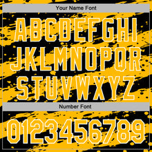 Load image into Gallery viewer, Custom Stitched Black Gold-White 3D Pattern Design Splash Torn Paper Style Sports Pullover Sweatshirt Hoodie