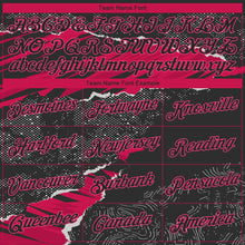 Laden Sie das Bild in den Galerie-Viewer, Custom Stitched Black Pink-White 3D Pattern Design Torn Paper Style Sports Pullover Sweatshirt Hoodie