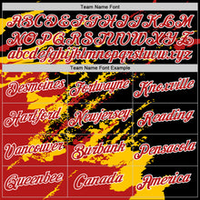 Charger l'image dans la galerie, Custom Stitched Black Red Yellow-White 3D Pattern Design Abstract Fragment Art Splash Sports Pullover Sweatshirt Hoodie