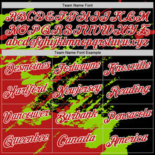 Charger l'image dans la galerie, Custom Stitched Black Red Neon Green-White 3D Pattern Design Abstract Fragment Art Splash Sports Pullover Sweatshirt Hoodie