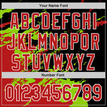 Charger l'image dans la galerie, Custom Stitched Black Red Neon Green-White 3D Pattern Design Abstract Fragment Art Splash Sports Pullover Sweatshirt Hoodie