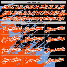 Загрузить изображение в средство просмотра галереи, Custom Stitched Black Orange Powder Blue-White 3D Pattern Design Abstract Fragment Art Splash Sports Pullover Sweatshirt Hoodie