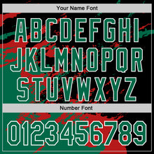 Load image into Gallery viewer, Custom Stitched Black Kelly Green Red-White 3D Pattern Design Abstract Fragment Art Splash Sports Pullover Sweatshirt Hoodie