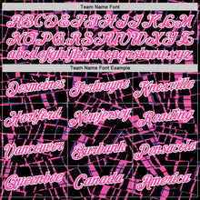 Load image into Gallery viewer, Custom Stitched Black Pink-White 3D Pattern Design Line Sports Pullover Sweatshirt Hoodie