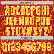 Load image into Gallery viewer, Custom Stitched Red Gold-White 3D Pattern Design Line Sports Pullover Sweatshirt Hoodie