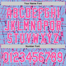 Load image into Gallery viewer, Custom Stitched Light Blue Pink-White 3D Pattern Design Line Sports Pullover Sweatshirt Hoodie