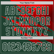 Load image into Gallery viewer, Custom Stitched Green Red-White 3D Pattern Design Line Sports Pullover Sweatshirt Hoodie