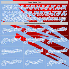 Laden Sie das Bild in den Galerie-Viewer, Custom Stitched Light Blue Red-White 3D Pattern Design Line Sports Pullover Sweatshirt Hoodie