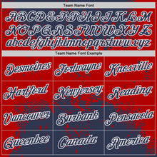 Загрузить изображение в средство просмотра галереи, Custom Stitched Navy Red-White 3D Pattern Design Abstract Splatter Grunge Art Sports Pullover Sweatshirt Hoodie