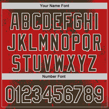 Charger l'image dans la galerie, Custom Stitched Brown Red-White 3D Pattern Design Abstract Splatter Grunge Art Sports Pullover Sweatshirt Hoodie