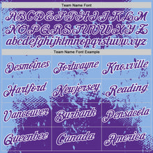 Load image into Gallery viewer, Custom Stitched Purple Light Blue-White 3D Pattern Design Abstract Splatter Grunge Art Sports Pullover Sweatshirt Hoodie