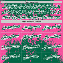 Load image into Gallery viewer, Custom Stitched Kelly Green Pink-White 3D Pattern Design Abstract Splatter Grunge Art Sports Pullover Sweatshirt Hoodie