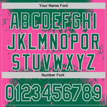 Load image into Gallery viewer, Custom Stitched Kelly Green Pink-White 3D Pattern Design Abstract Splatter Grunge Art Sports Pullover Sweatshirt Hoodie