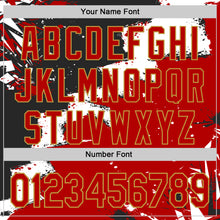 Загрузить изображение в средство просмотра галереи, Custom Stitched Black Red Old Gold-White 3D Pattern Design Splash Torn Paper Style Sports Pullover Sweatshirt Hoodie