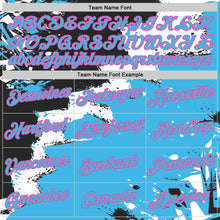 Загрузить изображение в средство просмотра галереи, Custom Stitched Black Sky Blue Pink-White 3D Pattern Design Splash Torn Paper Style Sports Pullover Sweatshirt Hoodie