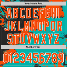 Загрузить изображение в средство просмотра галереи, Custom Stitched Black Orange Aqua-White 3D Pattern Design Splash Torn Paper Style Sports Pullover Sweatshirt Hoodie