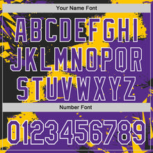 Загрузить изображение в средство просмотра галереи, Custom Stitched Black Purple Yellow-White 3D Pattern Design Splash Torn Paper Style Sports Pullover Sweatshirt Hoodie