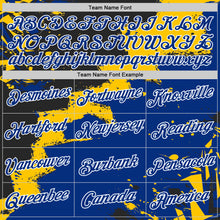 Загрузить изображение в средство просмотра галереи, Custom Stitched Black Royal Yellow-White 3D Pattern Design Splash Torn Paper Style Sports Pullover Sweatshirt Hoodie