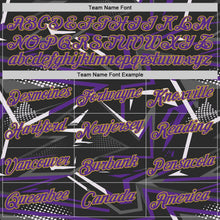 Load image into Gallery viewer, Custom Stitched Black Purple Old Gold-White 3D Pattern Design Line Sports Pullover Sweatshirt Hoodie