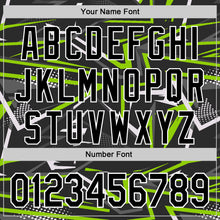 Load image into Gallery viewer, Custom Stitched Black Neon Green-White 3D Pattern Design Line Sports Pullover Sweatshirt Hoodie