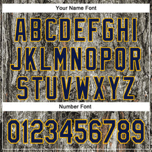 Load image into Gallery viewer, Custom Stitched Gray Navy-Gold 3D Pattern Design Tree Camo Hunting Sports Pullover Sweatshirt Hoodie