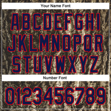 Load image into Gallery viewer, Custom Stitched Olive Navy-Fire Red 3D Pattern Design Tree Camo Hunting Sports Pullover Sweatshirt Salute To Service Hoodie