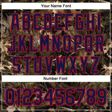 Load image into Gallery viewer, Custom Stitched Olive Navy-Fire Red 3D Pattern Design Tree Camo Hunting Sports Pullover Sweatshirt Salute To Service Hoodie