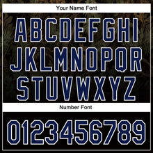 Load image into Gallery viewer, Custom Stitched Black Navy-White 3D Pattern Design Tree Camo Hunting Sports Pullover Sweatshirt Hoodie