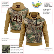 Laden Sie das Bild in den Galerie-Viewer, Custom Stitched Old Gold Brown-Cream 3D Pattern Design Tree Camo Hunting Sports Pullover Sweatshirt Hoodie