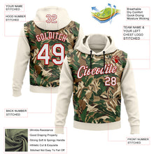 Load image into Gallery viewer, Custom Stitched Cream White-Red 3D Pattern Design Tree Camo Hunting Sports Pullover Sweatshirt Hoodie