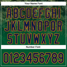 Load image into Gallery viewer, Custom Stitched Green Navy-Bay Orange 3D Pattern Design Tree Camo Gradient Hunting Sports Pullover Sweatshirt Hoodie