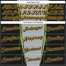 Laden Sie das Bild in den Galerie-Viewer, Custom Stitched Gray Navy Black Green-Gold 3D Pattern Design Sportswear Pullover Sweatshirt Hoodie