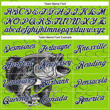 Laden Sie das Bild in den Galerie-Viewer, Custom Stitched Neon Green Navy Black-White 3D Pattern Design Sportswear Fishing Pullover Sweatshirt Hoodie