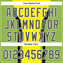 Laden Sie das Bild in den Galerie-Viewer, Custom Stitched Light Yellow Steel Gray Black Green-White 3D Pattern Design Sportswear Pullover Sweatshirt Hoodie