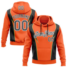 Laden Sie das Bild in den Galerie-Viewer, Custom Stitched Orange Steel Gray Black Green-White 3D Pattern Design Sportswear Pullover Sweatshirt Hoodie